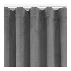Homede Vila Velvet Curtain with Rod Pocket, Gray