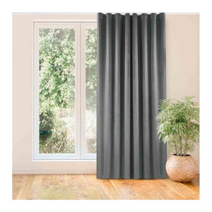Homede Vila Velvet Curtain with Rod Pocket, Gray
