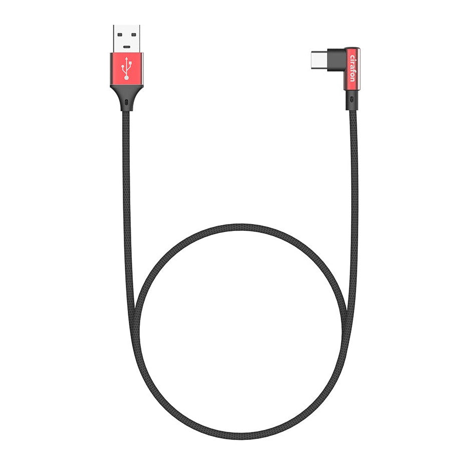 Cirafon Sync/Charge Cable USB-C to USB-A, 1.0m, Black/Red