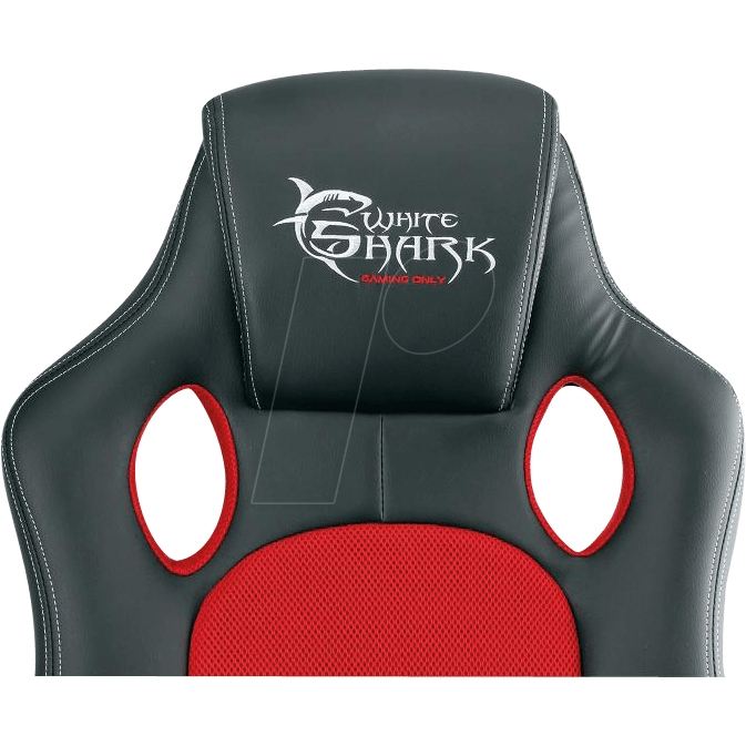 White Shark Kings Throne Gaming Chair, Black / Red