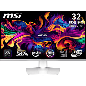 MSI MPG 321URXW QD-OLED 31.5" 4K UHD Gaming Monitor, White