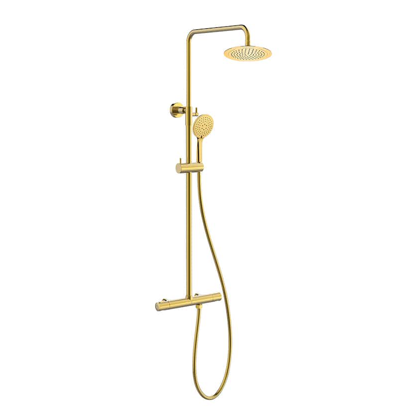 Bathlife Brusa Shower Set, 160 CC With Ø240 Shower Head, Brass