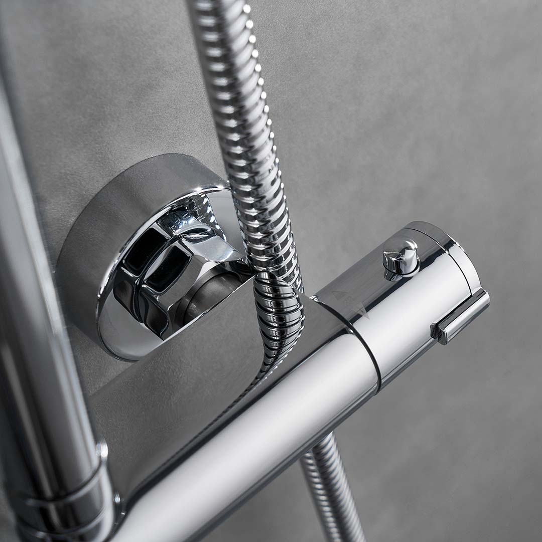 Bathlife Glimma Overhead Shower Set, Chrome