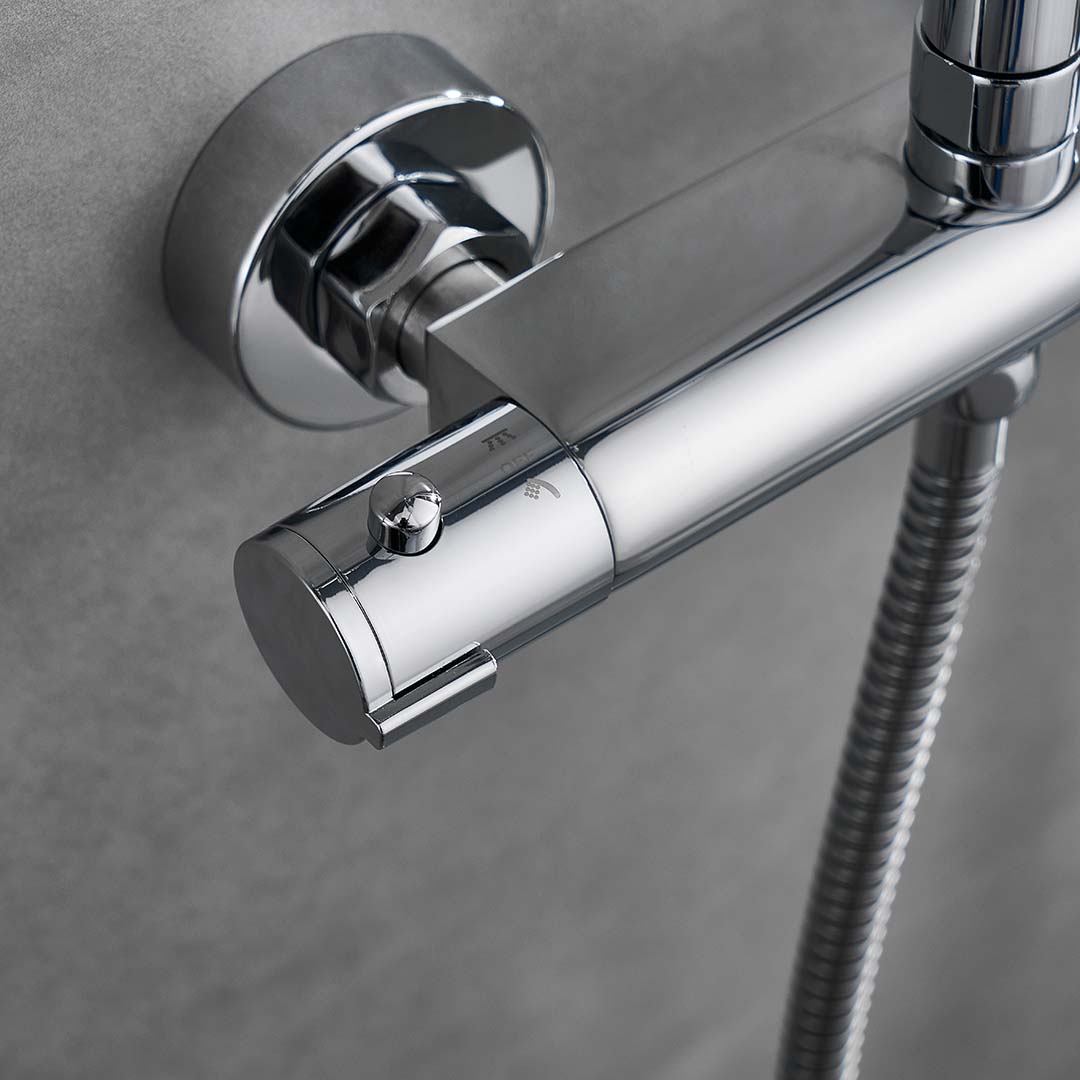 Bathlife Glimma Overhead Shower Set, Chrome