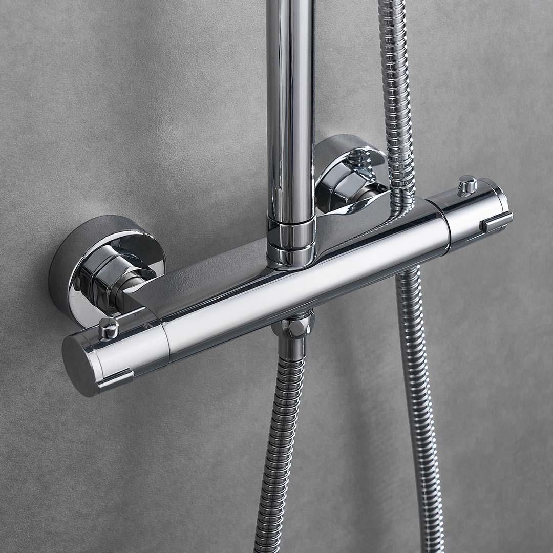 Bathlife Glimma Overhead Shower Set, Chrome