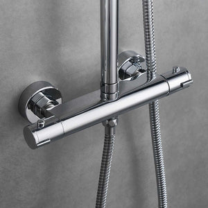 Bathlife Glimma Overhead Shower Set, Chrome