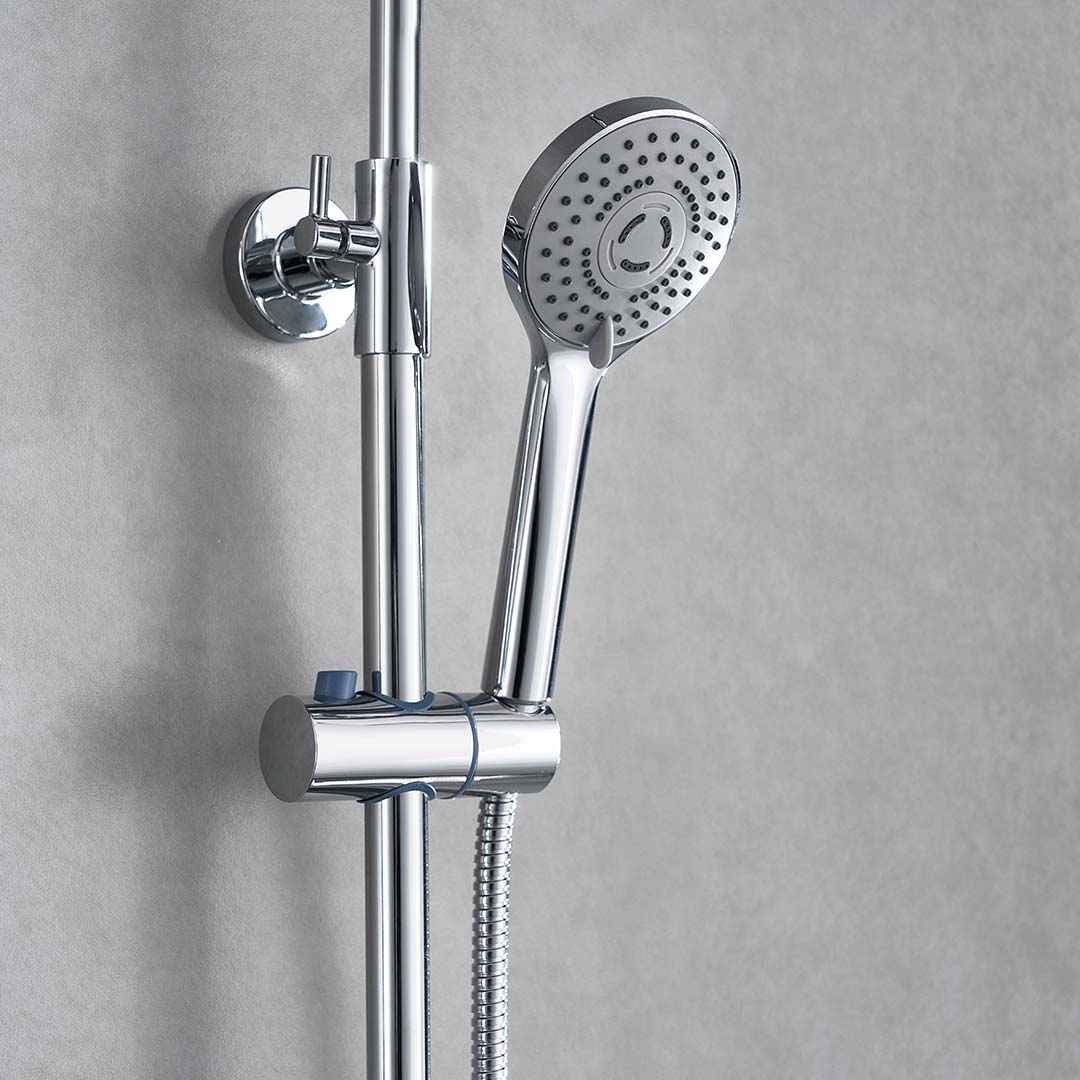 Bathlife Glimma Overhead Shower Set, Chrome