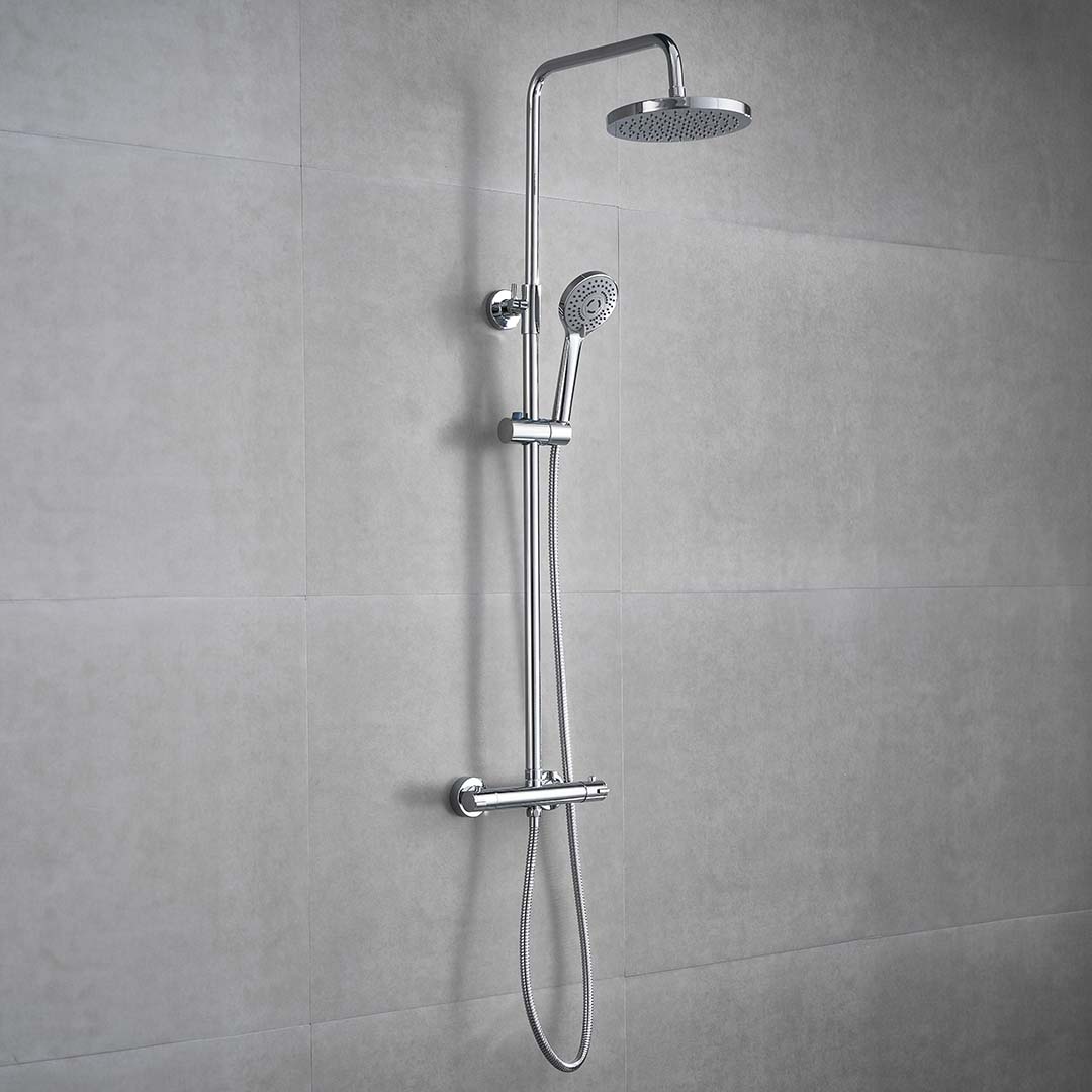 Bathlife Glimma Overhead Shower Set, Chrome