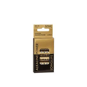 AA 1.5V Alkaline Batteries, 6-Pack