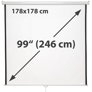 Projector Screen - retractable, wall & ceiling mounted, HD optimised, 2-layers