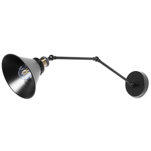 Beliani Narva Set of 2 Wall Lamps, Black Metal