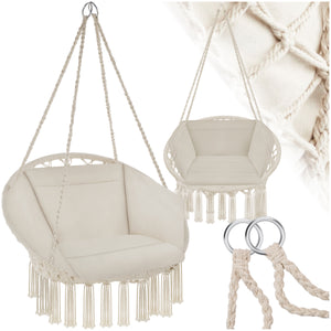 Swing Chair Grazia - seat and back cushions, stable, durable hanging chair