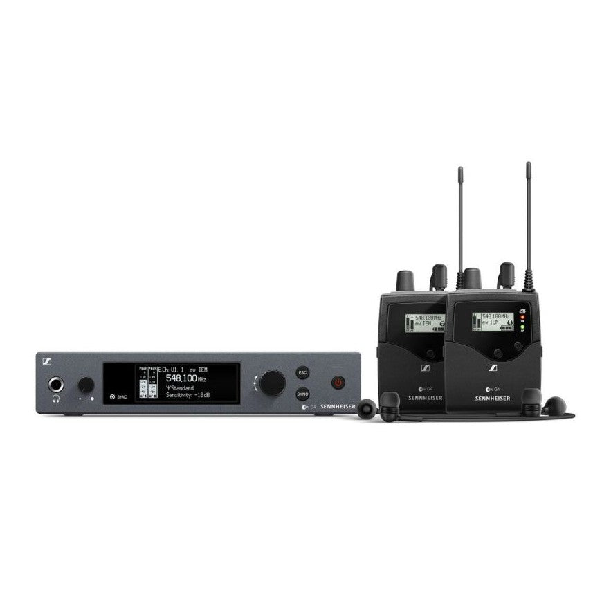 Sennheiser EW IEM G4-TWIN-B wireless in-ear set transmitter + 2 receivers