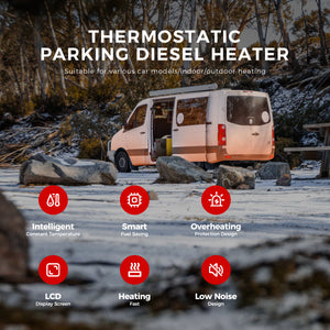 Sunster A2200BS Diesel Heater 8KW 12/24V 110-240V, Bluetooth Version
