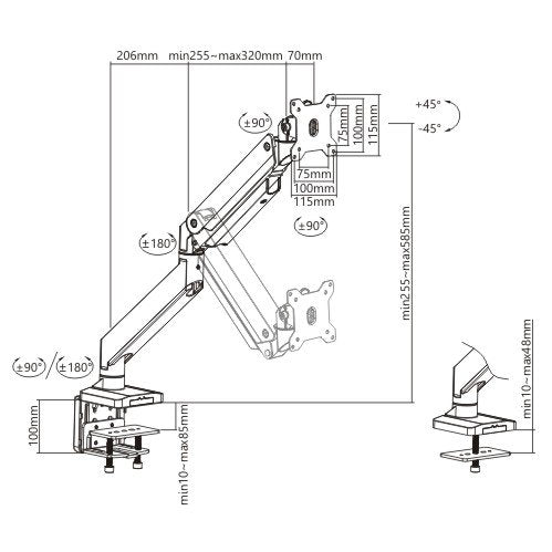 Prokord LC24 Monitor Arm