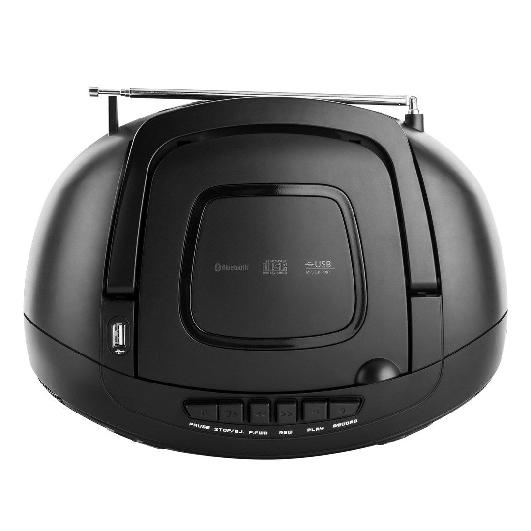 JVC RC-E451B Portable CD and Cassette Player with FM Radio and Bluetooth