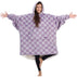 The Comfy Original Wearable Blanket Hoodie, Purple Checkered