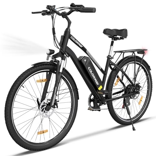 COLORWAY Elcykel 28" VAE - E-CYKEL MTB Avtagbart batteri 36V 15Ah - 250W motor - Shimano 7 växlar - Svart