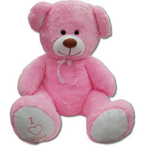Large Plush Bear Teddy Bear I Love You 160cm, Pink
