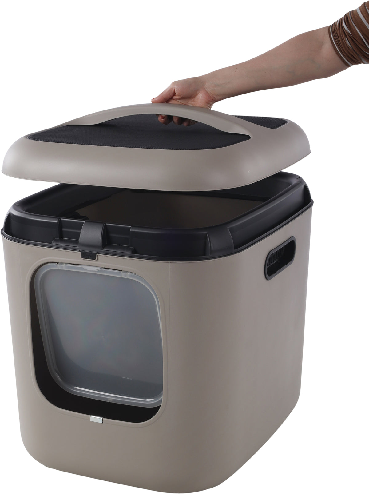 Flamingo Romy Cat Toilet, Taupe