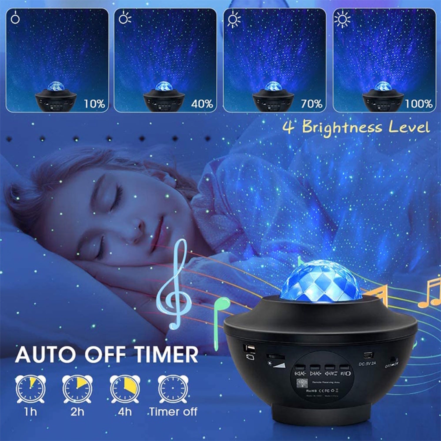 Elight S1 Baby Sleep Aid Projector, Black