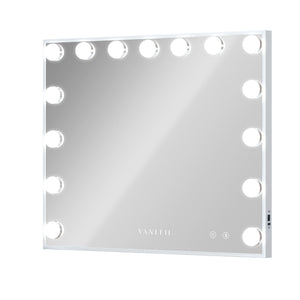 Vanitii Hollywood Mirror with Bluetooth and 15 Dimmable LED Bulbs