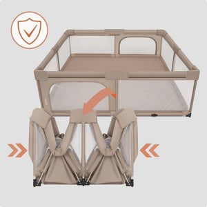 Lionelo Florence Easy Fold Playpen 150 x 180 cm - Beige Sand