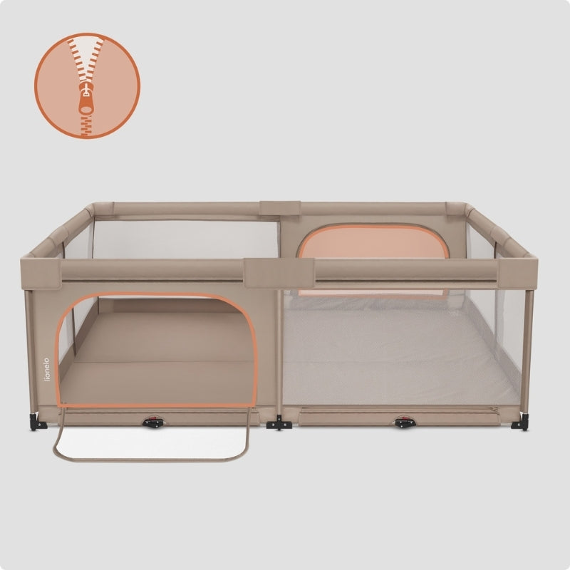 Lionelo Florence Easy Fold Playpen 150 x 180 cm - Beige Sand