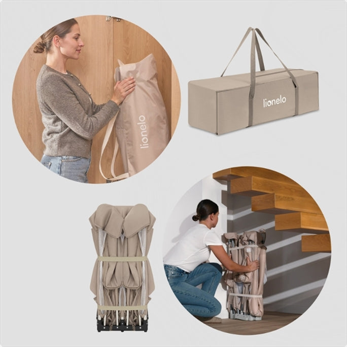 Lionelo Florence Easy Fold Playpen 150 x 180 cm - Beige Sand