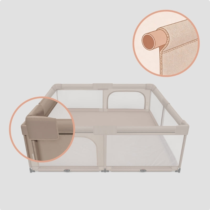 Lionelo Florence Easy Fold Playpen 150 x 180 cm - Beige Sand