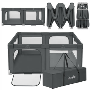 Lionelo Florence Easy Fold Playpen, Grey Graphite