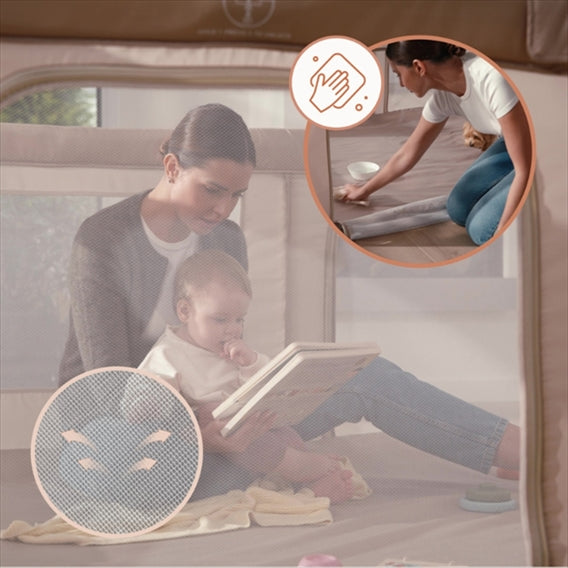 Lionelo Florence Easy Fold Playpen, Grey Graphite