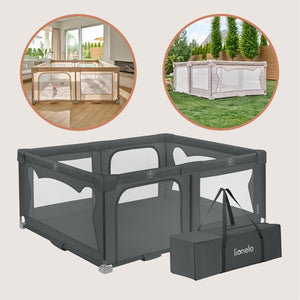 Lionelo Florence Easy Fold Playpen, Grey Graphite