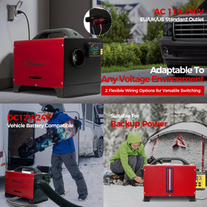 Sunster A2200BS Diesel Heater 8KW 12/24V 110-240V, Bluetooth Version