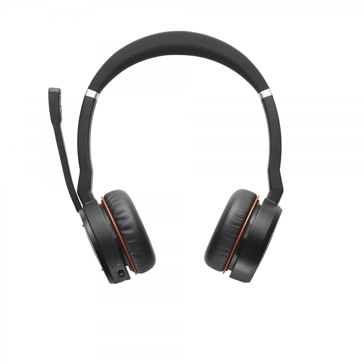Jabra Evolve 75 UC Stereo Headset Wired & Wireless Headband Office/Call Center Micro-USB Bluetooth Black, Red