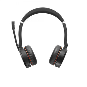 Jabra Evolve 75 UC Stereo Headset Wired & Wireless Headband Office/Call Center Micro-USB Bluetooth Black, Red