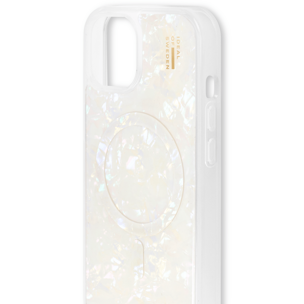 Ideal of Sweden Pearlised Case with Magsafe for iPHone 13/14 /15/16e, White