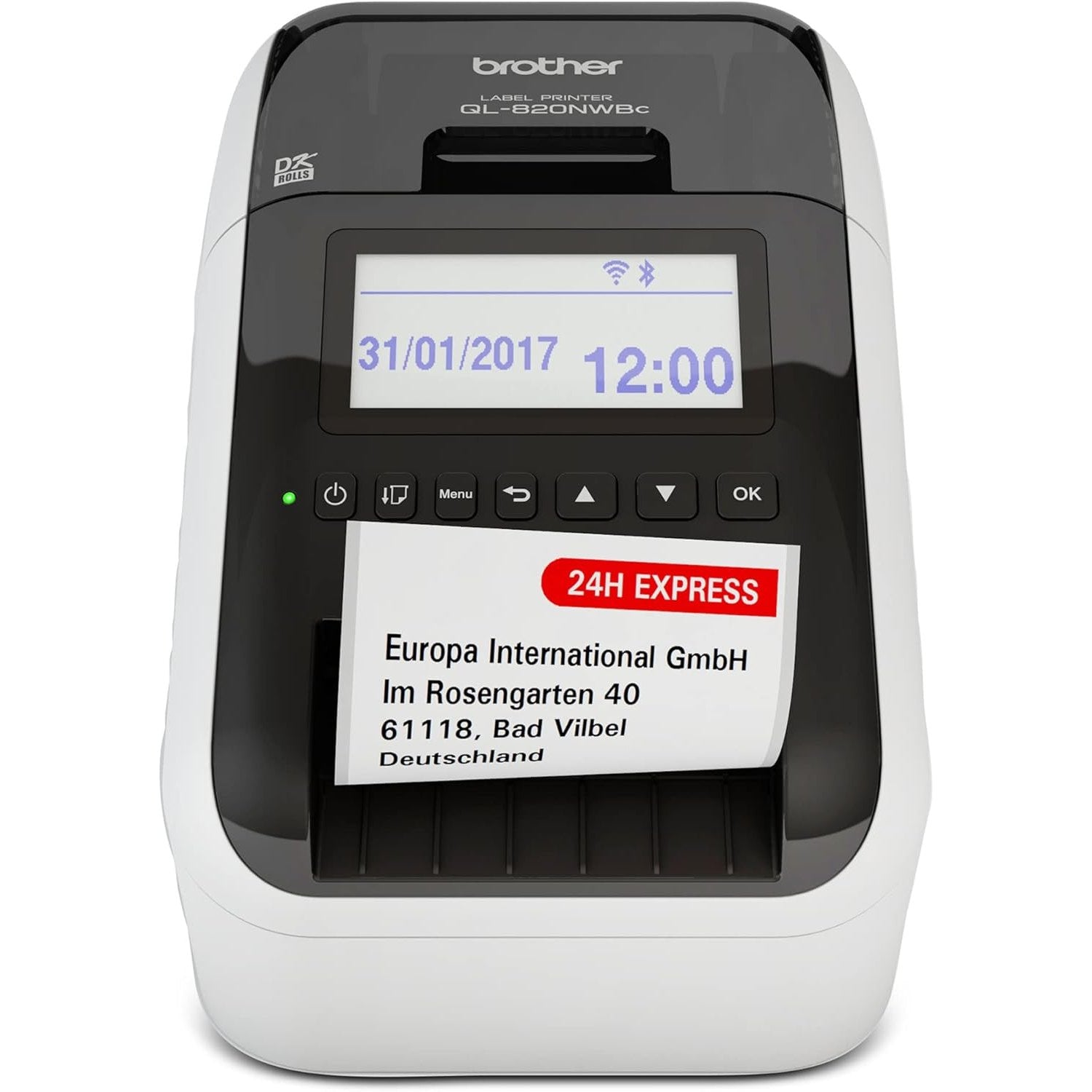 Brother QL-820NWBc Professional Wireless Label Printer – WiFi, RJ45, USB, Bluetooth
