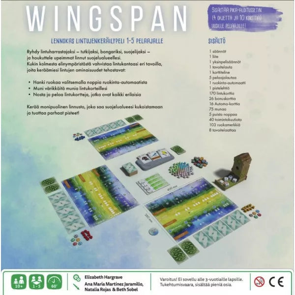 Wingspan strategy game - Finnish
