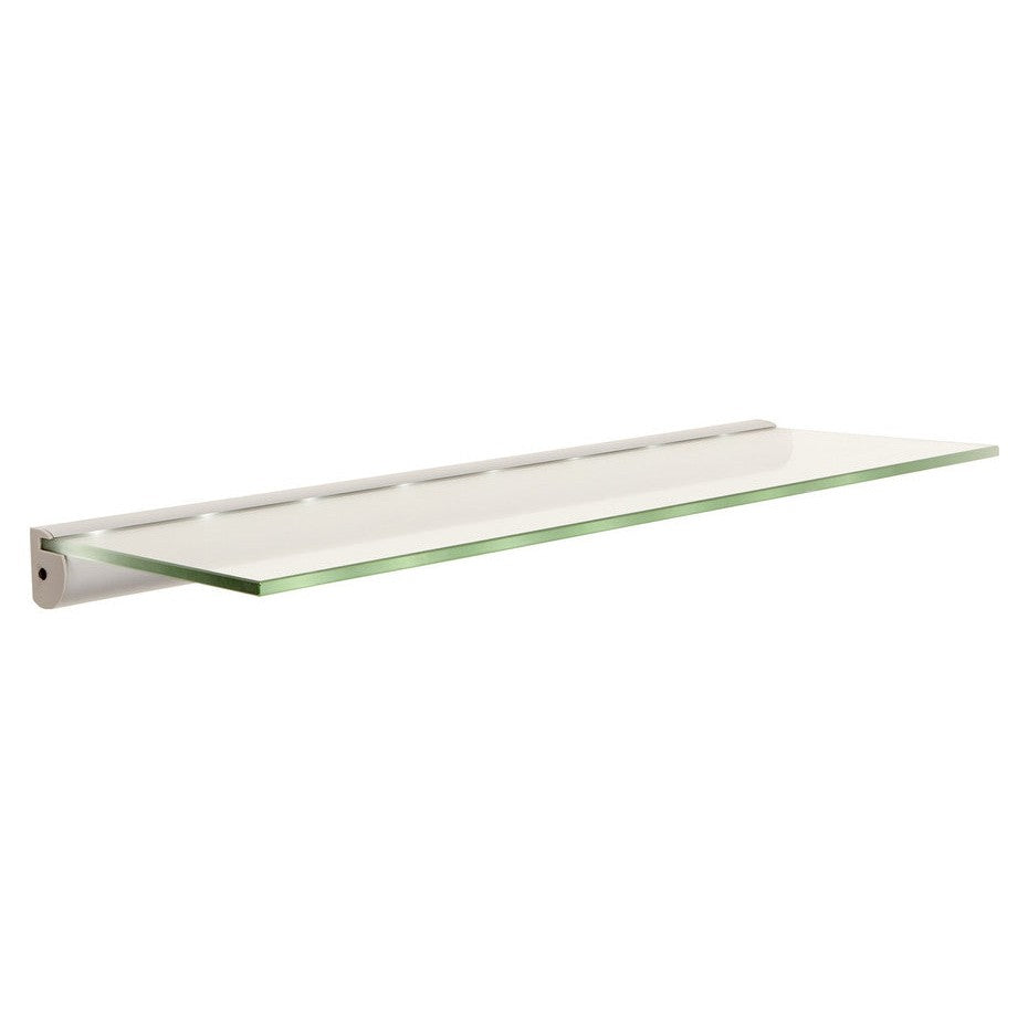 Led Glass Shelf Set W 60 x D 20 x H 0.8 cm clear/silver