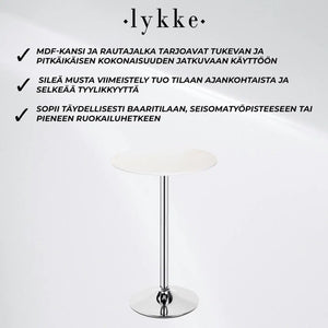 Lykke Bar Table Comfort 60x105 cm, White