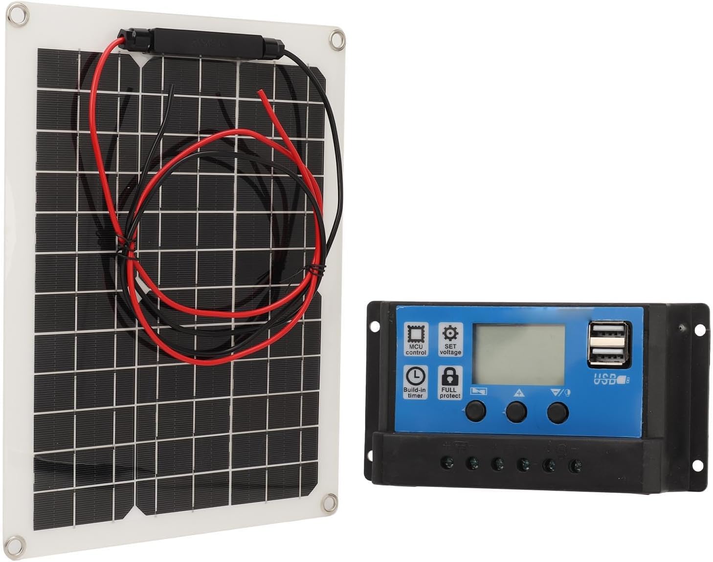 300W Solar Panel Kit DC 12V 24V 50A High Efficiency Solar Charger with Controller