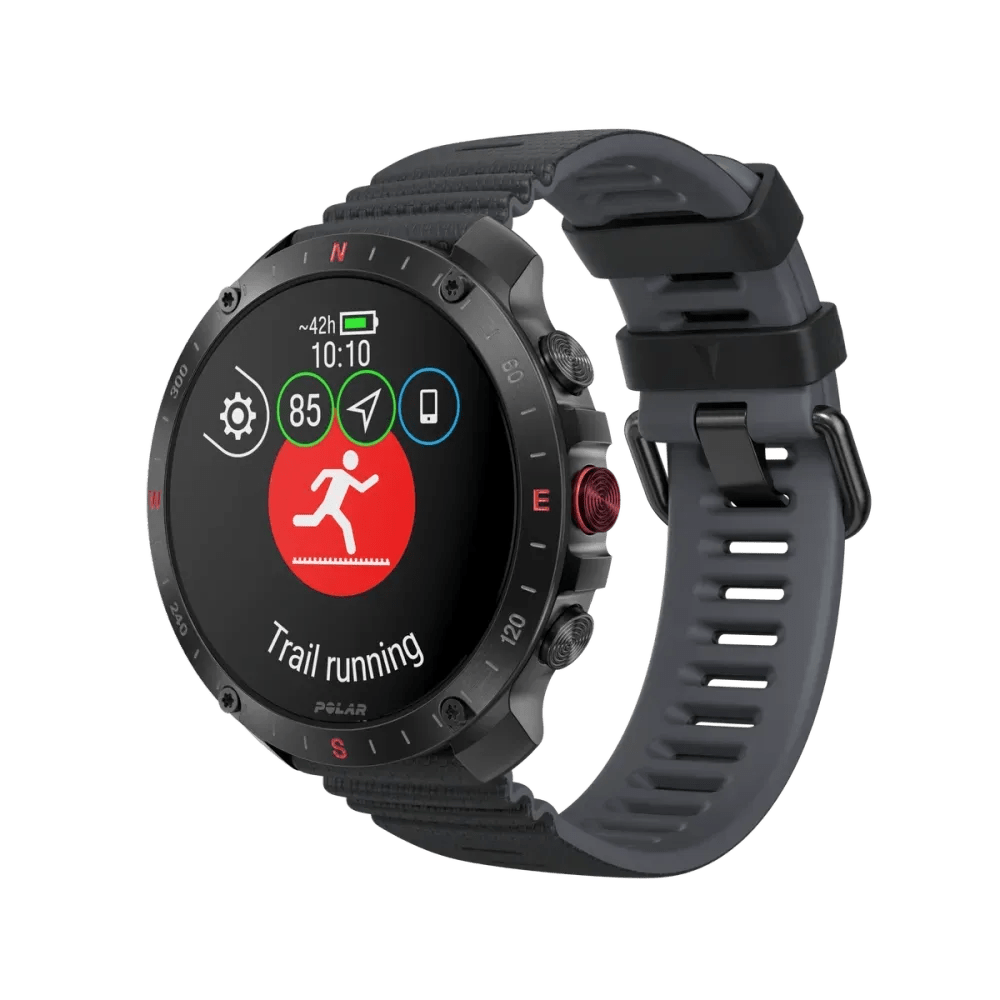 Polar Grit X2 Pro Titan Sports Watch, Black Sport Band