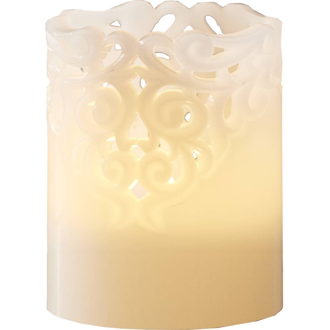 Star Trading Clary LED Pillar Candle, White