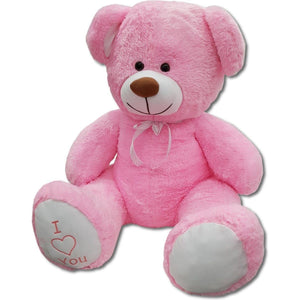 Large Plush Bear Teddy Bear I Love You 160cm, Pink