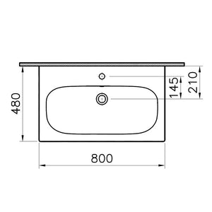 Alterna Lusso Washbasin 800mm