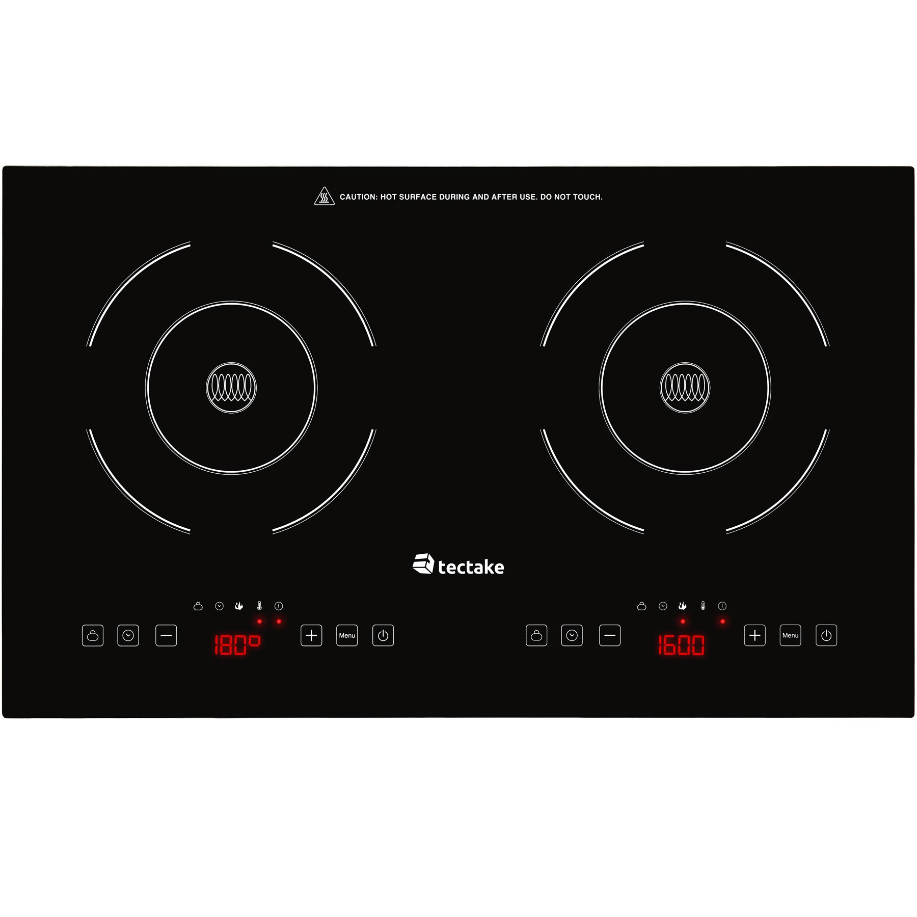 Induction Hob - double, 3500W, portable, touch display, 10 power and temperature levels