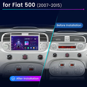 7-inch Android Multimedia CarPlay Radio for Fiat 500 2007-2015 , White