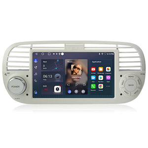 7-inch Android Multimedia CarPlay Radio for Fiat 500 2007-2015 , White