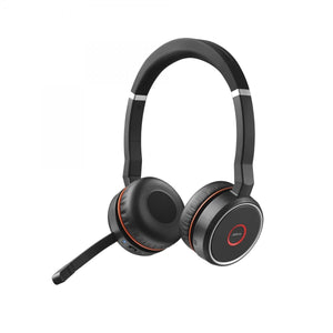 Jabra Evolve 75 UC Stereo Headset Wired & Wireless Headband Office/Call Center Micro-USB Bluetooth Black, Red